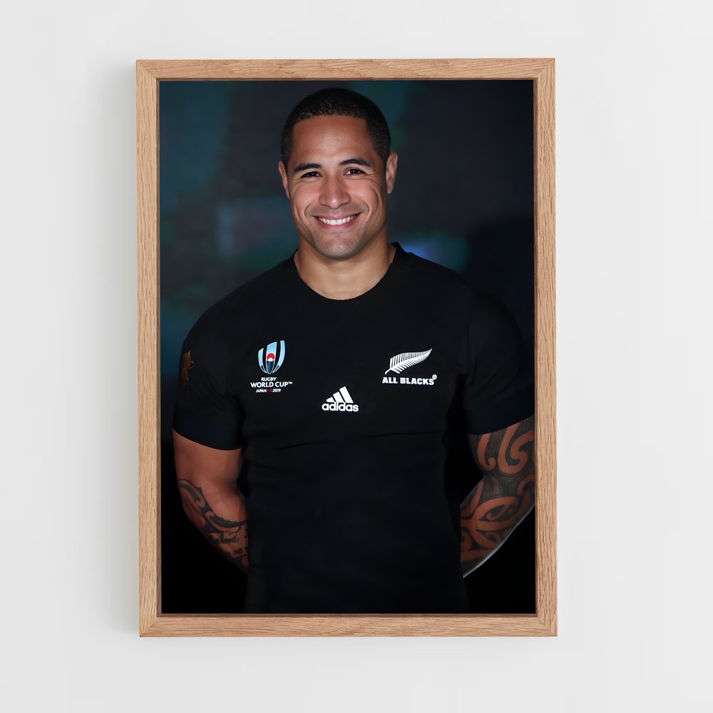 Poster Aaron smith engageante – affiche Rugby (vue 4)